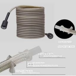 Bộ 10M-15M-20M dây rửa xe và s.úng xịt - Vòi xịt rửa xe áp lực cao ren 22mm, dây rửa xe 4