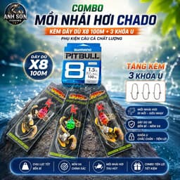 Combo Mồi Nhái Hơi CHADO – Kèm Dây Dù X8 100m + 3 Khóa U, Phụ Kiện Câu Cá 1