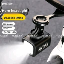 Đèn Xe Đạp Có Còi 2in1  ESLNF 800LM 2400mAh  Sạc Type-C, Chống Nước, Đèn Pha Siêu Sáng Vỏ Nhôm Đi Đêm Cực Rõ 1