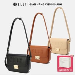 [Tặng hộp 20.10] Túi xách nữ da thật ELLY ET174 túi đeo vai đeo chéo cao cấp chính hãng 1