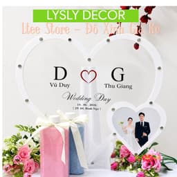 Tranh Rót Cát Ngày Cưới Cá Nhân Hóa - In Tên, Màu Cát & Khung Tùy Chọn, Quà Kỷ Niệm Độc Đáo 7