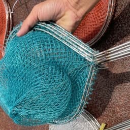 Vợt Vớt Cá Vòng Inox, Đa Dạng Kích Cỡ 20–40cm, Lưới Gân Trắng Đan Tay Và Lưới Đỏ, Bền Đẹp, Tiện Dụng 6