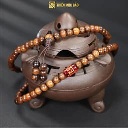 Chuỗi gỗ Bách Xanh 108 hạt 6/7/8mm mix charm Lu Thống theo mệnh Kim Mộc Thủy Hỏa Thổ  | Thiên Mộc Bảo 6