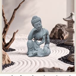 Tượng Hư Không Thiền Phật an nhiên đá sa thạch ST0376 - Tượng phật tĩnh tâm tạo hình rỗng 6