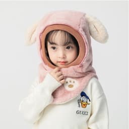 Mũ Len Lông Cừu Trùm Đầu Kèm Kính Chắn Gió Chống Bụi Bảo Vệ Bé🍀FREESHIP🍀Nón Len Mềm Mịn 2in1 Cho Bé 5