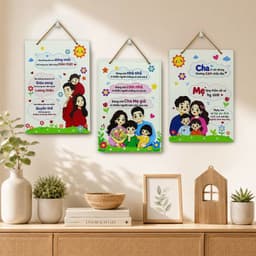 Bảng Gỗ Decor Gia Đình - Quy Tắc Ý Nghĩa Treo Tường Trang Trí Nhà Cửa 3