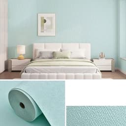 [ Combo 5 Cuộn 10M]xốp dán tường vân vải cao cấp có lớp nhôm cách nhiệt, chống ẩm sẵn keo bóc dán, 1 cuộn 10mx5cm 2