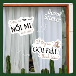 Sticker Decal Dán Kính Chống nước - Decal Nail mi gội size A3 (7722) 2