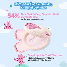 Phấn Phủ Dạng Nén Bản Hồng Tím COLORKEY Phiên Bản Pocky Mao Mèo Hồng Đáng Yêu 7g LYO 3 4