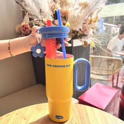 Bình Giữ Nhiệt 750ML - Cốc Xinh Xắn Tiện Lợi Đậm Chất Cá Tính Với Charm Hoa Dễ Thương & Tay Cầm Tiện Lợi VOICON-[BIN99] 9