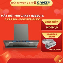 Hút mùi chữ T canzy MODEL 2026 | Động cơ BLDC hút khỏe, êm | Chế độ tự làm sạch | 6 cấp độ hút | Bh 2 năm 1