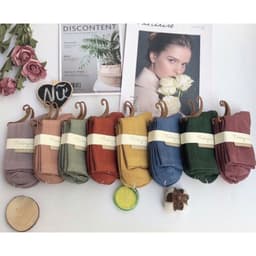 Sét 10 đôi tất gân nữ cổ cao siêu đẹp hàng xịn 2