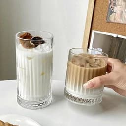 COMBO 6 LY THUỶ TINH ĐẾ KIM CƯƠNG | LY TRÀ SỮA | LY TRÀ TRÁI CÂY | DUNG TÍCH 450ML 1