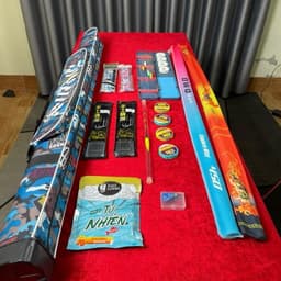 Bộ combo câu cá - 2 cần 5H 4m5 kèm full phụ kiện. 4