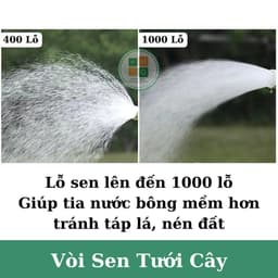 Vòi sen tưới cây 1000 lỗ chuyên dùng tưới cho rau, lan và hoa cây cảnh không bị dập nát, rửa trôi đất 6