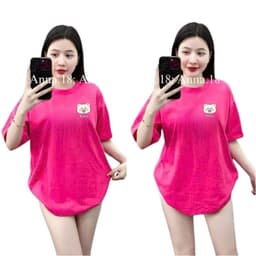 [ Áo Thun MỎNG ] Áo thun cotton nữ Bình Dân cổ tròn vải mỏng nhẹ form rộng unisex -cáo thêu xinh -thuhoai009 2