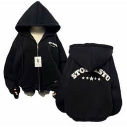 [ RẺ VÔ ĐỊCH ] Áo Khoác Nỉ Hoodie Zip In Nổi STORMSTU Form Freesize Nam Nữ Chất Nỉ Bông Mịn Đẹp-thoitrang2k 8