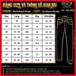 JEAN NAM CAO CẤP,FOEM ỐNG ĐỨNG DỄ MẶC,CHẤT JEAN CO GIÃN NHẸ DỄ MẶC HÀNG NGÀY QJ-3924 VIC 8