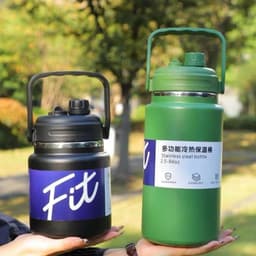 Bình Nước Giữ Nhiệt FIT Dung tích 2500ml/2000ml/1500ml - Miệng Rộng, Ống Hút, Đầu Rót, Tay Cầm Tiện Lợi 2