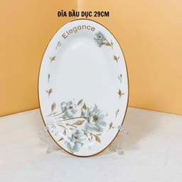 Bán Lẻ Món Sản Phẩm Bát đĩa họa tiết Hoa Mộc Hương ,Chất Liệu Gốm Sứ Bát Tràng , Tô Chén Đĩa Sứ Ăn Cơm Gia Đình 4