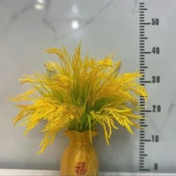 Bình lúa thần tài 40cm giả trang trí phòng decor - Decor Phòng Trang Trí Nhà [Bao gồm bình + 28 nhánh lúa] 4