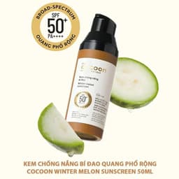 Sữa Chống Nắng, Kem Chống Nắng Nâng Tông Tự Nhiên Cocoon Sun Fluid SPF 50+ PA++++ Sen Hậu Giang & Bí Đao 50ml 7