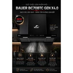 Máy hút mùi Bauer BC70BTC GEN X4.0 | ĐỘNG CƠ BLDC , QUẠT LI TÂM CÁNH THÉP | HÀNG CHÍNH HÃNG 2