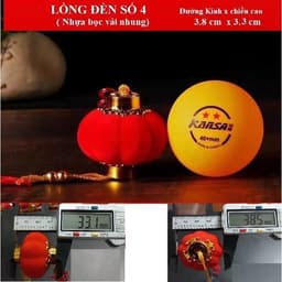 Combo 30cái lồng đèn đỏ mini bằng nhựa bọc vải nhung trang trí lễ hội, Tết 4