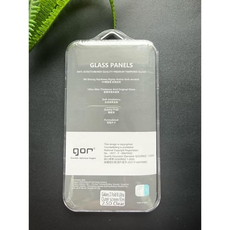 ￼Bộ 2 kính cường lực GOR Samsung Galaxy Z Fold 8 , Z Fold 8 Ultra trong suốt, siêu mượt Hãng GOR