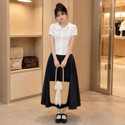 Áo sơ mi kiểu cổ bèo dáng ôm có dây cột eo tăng chỉnh tôn dáng in nơ hồng ở cổ SS036INNO - Fashion 73 7