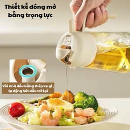 Bình xịt dầu ăn  Bình thủy tinh xịt dầu ăn phun sương có thể phun hoặc rót 6