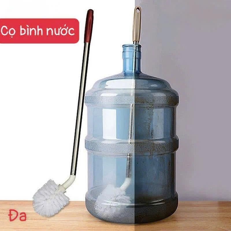 Bàn Chải inox Cán Dài Rửa Vệ Sinh Bình Nước 20L, Bàn Chải Cọ Rửa Xô Chậu Có Tay Cầm Dài inox VOICON-[DA66]