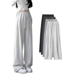 [ Rẻ Vô Địch ] Quần Dài Ống Rộng Cạp To Chất Nỉ 2 Da Hàn Quốc Eo Cao Tôn Dáng TROUSERRER 2