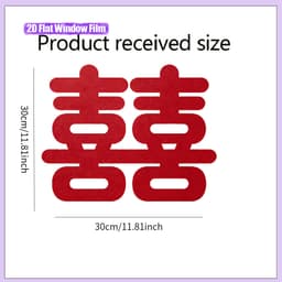 DECAL CHỮ HỶ  CỠ LỚN BÓC DÁN TRANG TRÍ CỬA KÍNH, TƯỜNG.... 3