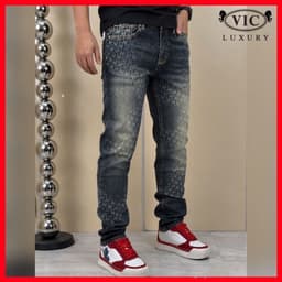 JEAN NAM HỌA TIẾT,THIẾT KẾ ĐỘC ĐÁO,FORM DÁNG TRẺ TRUNG,LÊN ĐỒ BAO CHẤT QJ-2677 VIC 2