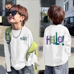 Áo Thun Dài Tay Bé Trai Shin Cậu Bé Bút Chì Họa Tiết Hoạt Hình Đáng Yêu Streetwear Form Rộng Cá Tính Cotton Shop Đậu Đậu 5