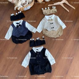Body Suit Dài Tay Kèm Vương Miện Đeo Cho Bé Mùa Thu 5-12kg - Thiết Kế Ấm Áp Và Phong Cách 6