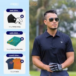 Áo Polo Golf Ngắn Tay DGC Dáng Năng Động, Vải Thoáng Mát Thấm Hút Mồ Hôi - SAPBC16M 1
