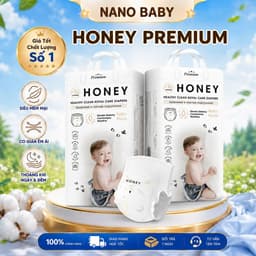 Tã/Bỉm HONEY PREMIUM Tơ Tằm Mới, Siêu Mềm Mỏng Và Thấm Hút Đủ Size 1