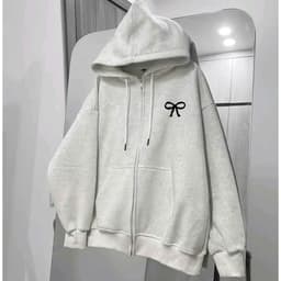 < Rẻ Vô Địch > Áo Khoác Nỉ Hoodie Zip Cao Cấp, Mũ To, 2 Lớp, Form Rộng nơ dấu X CHCZER -thoitrangthubio 1