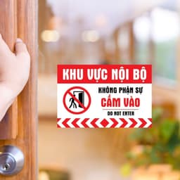 Decal Dán Nội Bộ Cấm Vào - Khu Vực Nhân Viên, Chỉ Dành Cho Staff, Xin Đừng Vào 2
