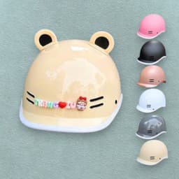 [ĐẠT CHUẨN AN TOÀN] Mũ Bảo Hiểm Cá Heo Thời Trang Nam Nữ Nửa Đầu Hot Trend Kèm Phụ Kiện Trang Trí 3