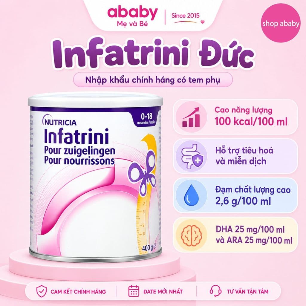 [CHÍNH HÃNG CÓ TEM PHỤ] Sữa cao năng lượng Infatrini Đức (Lon 400g)