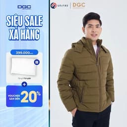 Áo phao nam 3 lớp DGC vải gió với tính năng chống thấm nước - WAJKBA08M 1