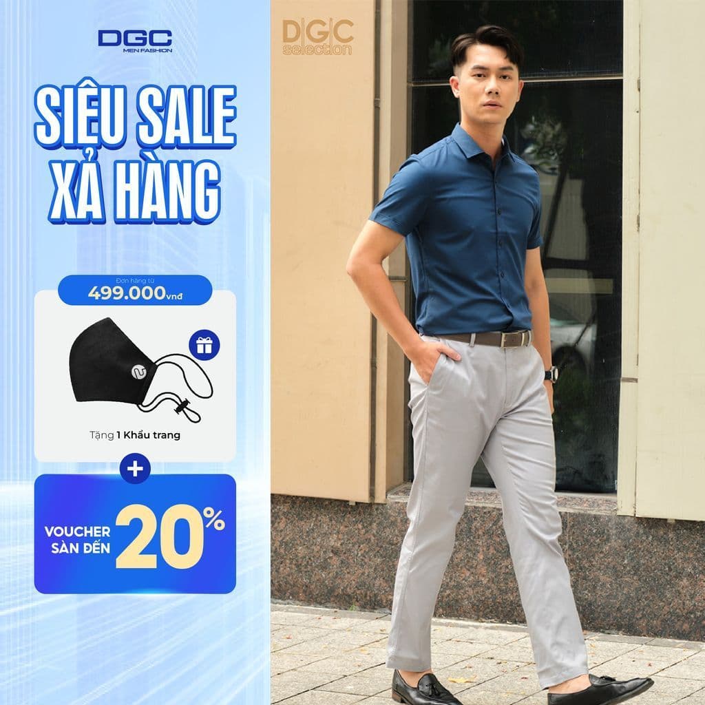 Quần Kaki Nam Công Sở DGC Dáng Ống Suông - Chất Vải Cao Cấp, Đứng Phom Lịch Lãm SQKBB01M