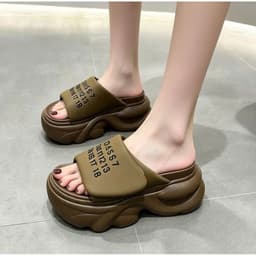 DÉP BM QUAI DA QUAI NGANG IN SỐ CAO 9CM CAO CẤP, XINH XINH N09 6