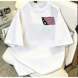 < Deal Mở Bán > Áo thun nữ tay lỡ in hình CỜ MỸ hoa kỳ chất cotton su form rộng siêu hottrend 5