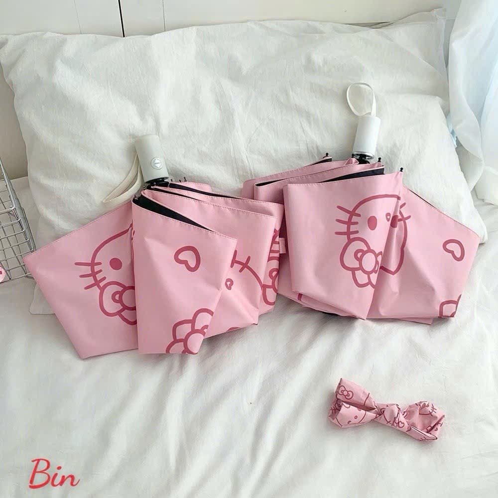 🌂 Ô (DÙ) GẤP GỌN HELLO KITTY – PHỤ KIỆN XINH XẮN CHO MỌI THỜI TIẾT 🌂