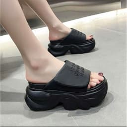 DÉP BM QUAI DA QUAI NGANG IN SỐ CAO 9CM CAO CẤP, XINH XINH N09 8