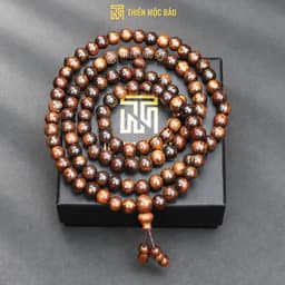 Vòng Tay Gỗ Bách Xanh Mộc Châu 108 Hạt 6/8mm Chìm Nước VIP Thơm Ngọt Tự Nhiên | Vua Vòng Gỗ 6